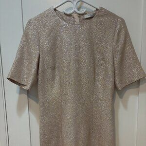 Lanvin Silk Gold Mini Dress size 6